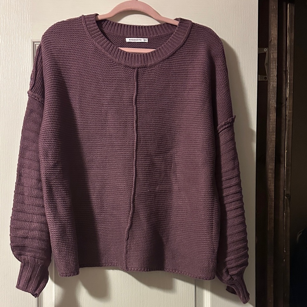 Staccato Plum Crew Neck Sweater